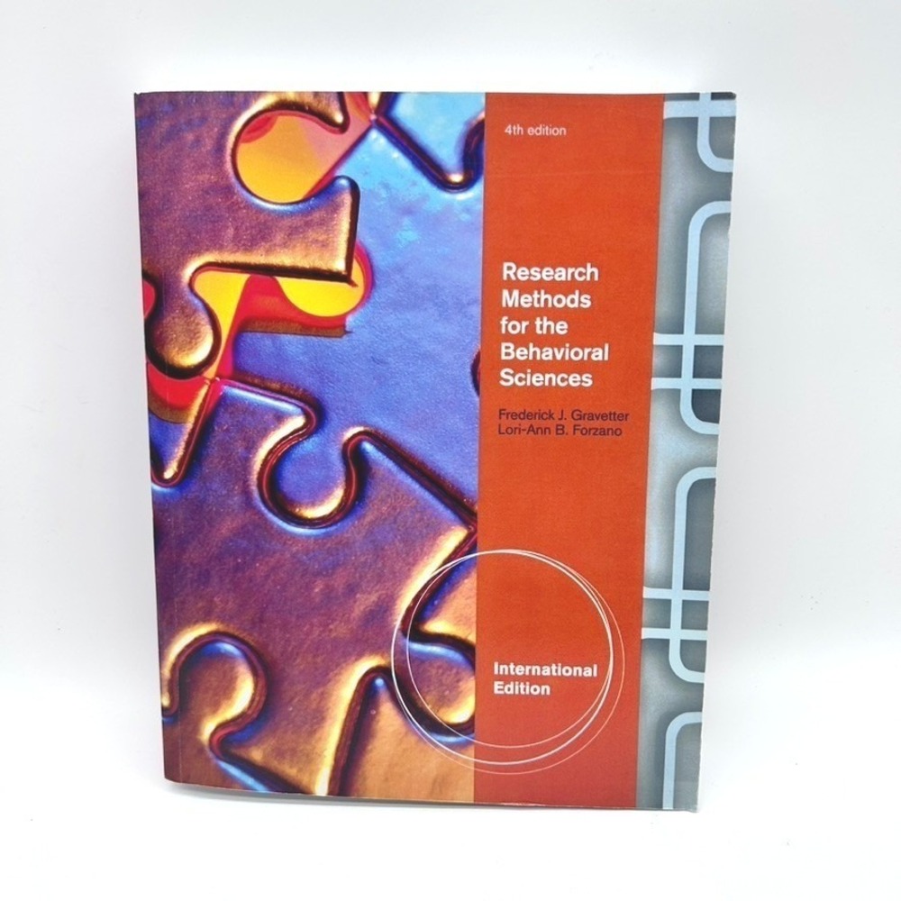 Research Methods The Behavioral Sciences 4th Edition Gravetter Forzano TextBook